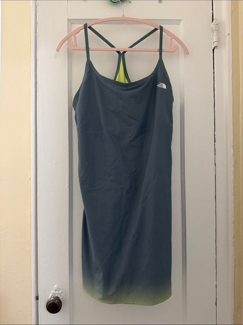 The North Face Slate Blue Strappy Dress with Lime Interior Accent
